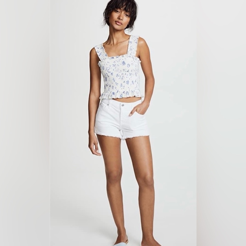 7 For All Man Kind White Denim Short - Picture 4 of 5